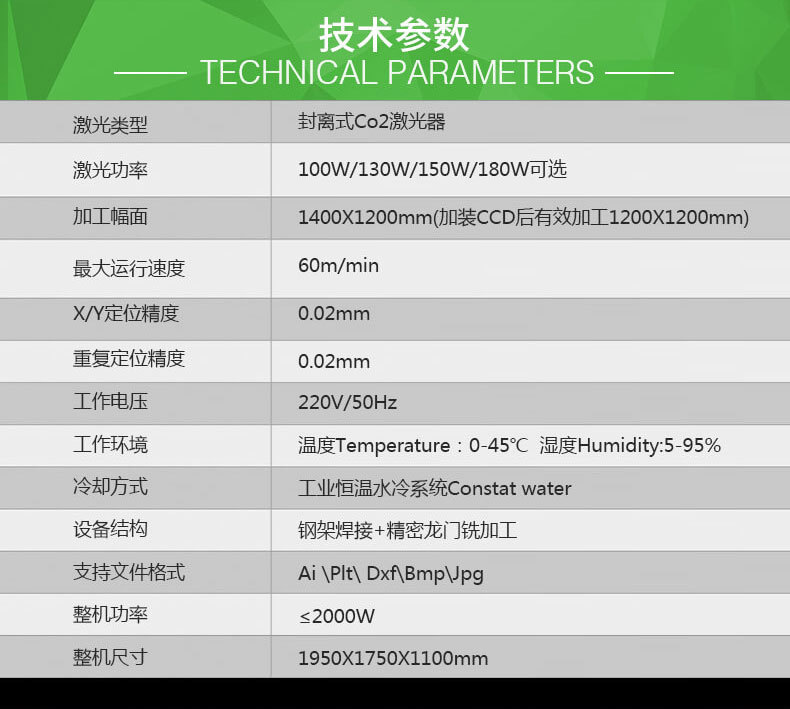 Q3激光雕刻機的參數